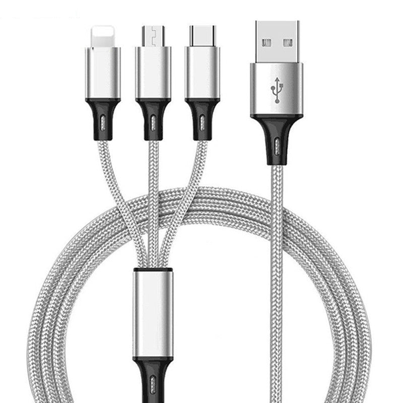 3-in-1 USB Kabel met Lightning, USB-C en Micro-USB - Best Solid Hardware