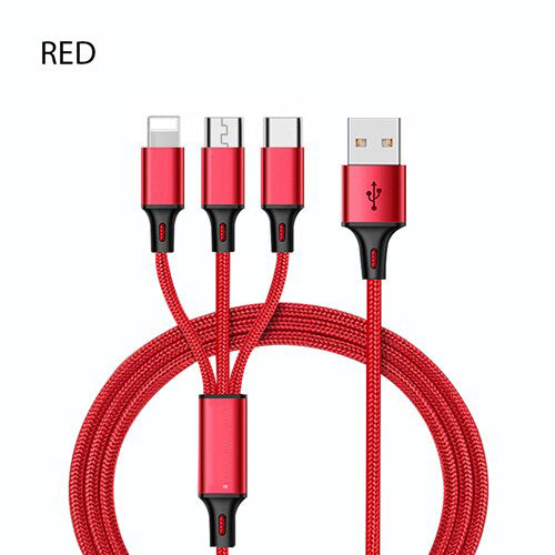 3-in-1 USB Kabel met Lightning, USB-C en Micro-USB - Best Solid Hardware